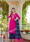 Mausam By Banwery 14KG Rayon With Heavy Embroidery Kurti With Plazo Dupatta Wholesale Market In Surat
